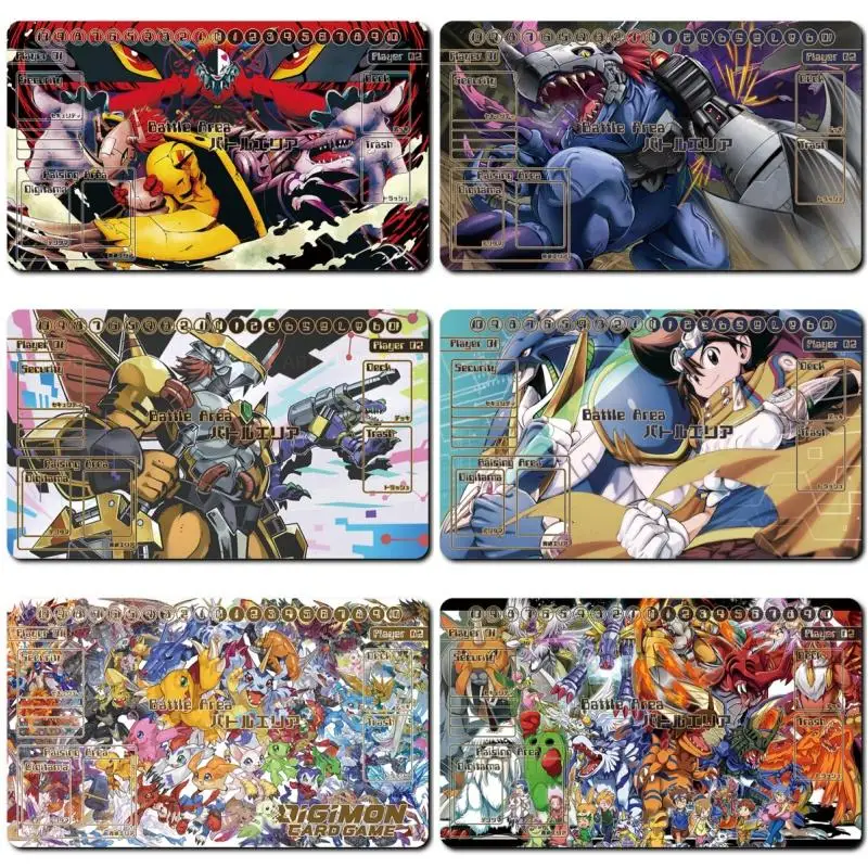 Digimon Adventure Card Pad Kanbara Takuya Greymon Diablomon Dtcg Diy Rubber Battle Mat Anime Action Toy Figures Gifts for Friend