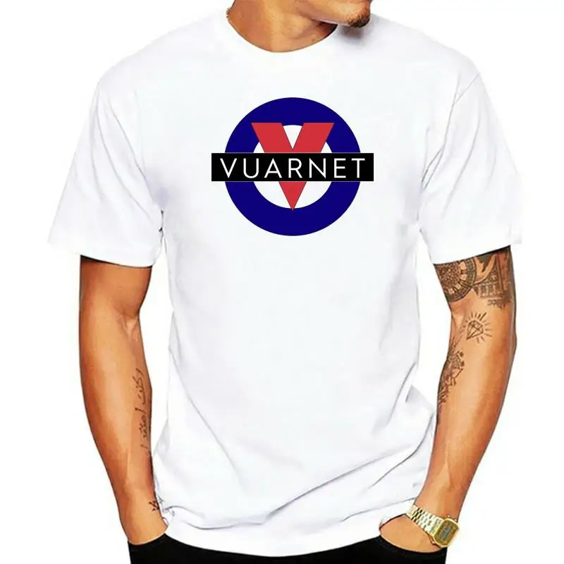 VUARNET E LOGO SUNGLASSES FRANCE Men Black White T-shirt Cotton