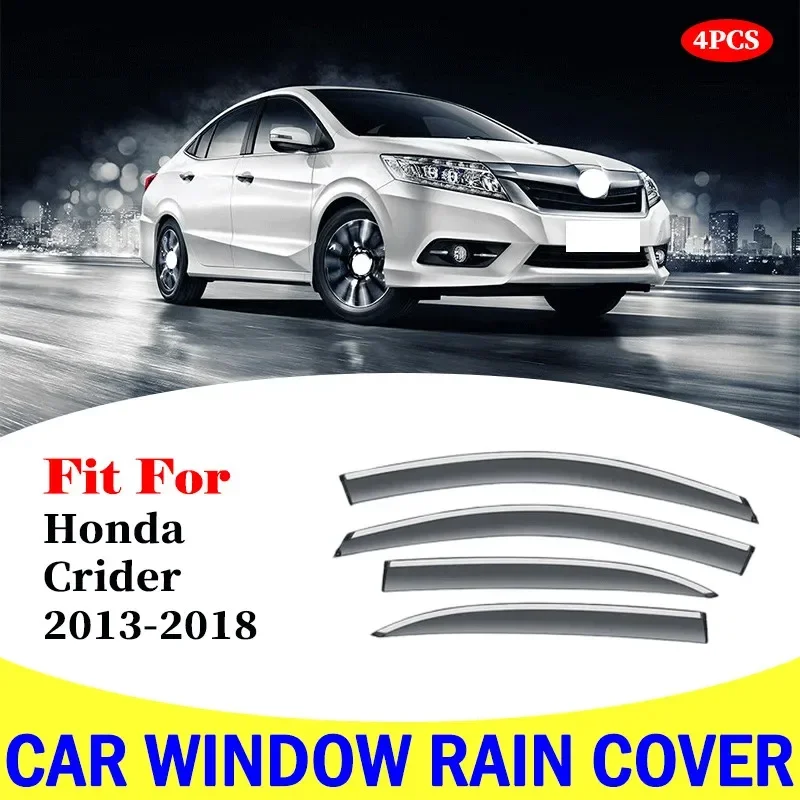 For Honda Crider car window deflectors wind deflector sun guard rain vent visor cover trim 2013-2018 car accessories parts