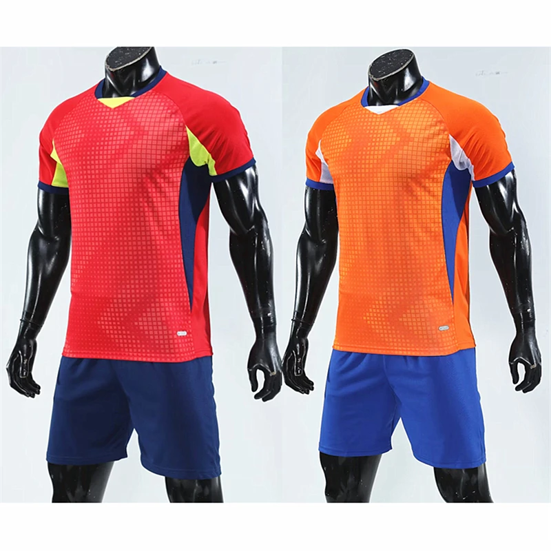 Men Football Uniform Set Kids Training Teamwear Adult Children Match Soccer Jersey Shorts Sports Wear