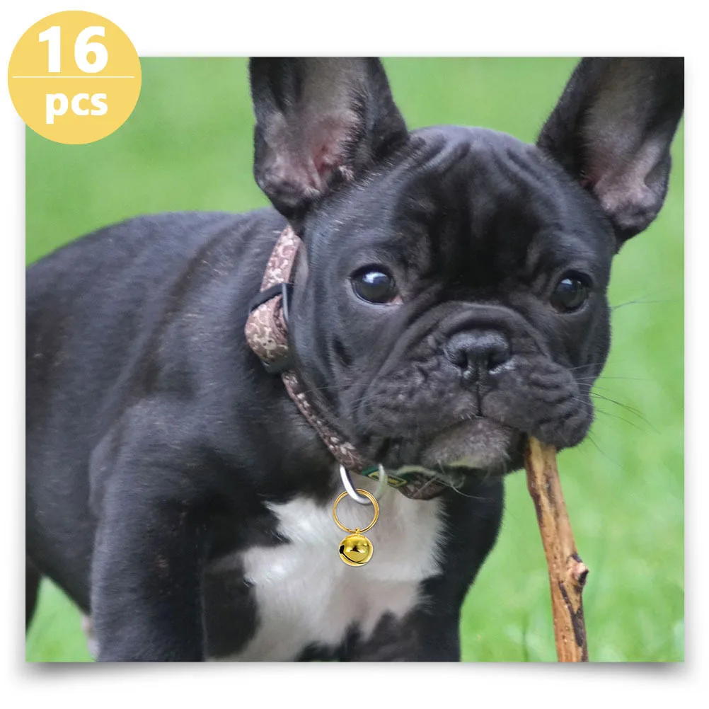 

16 pcs Copper Bells Christmas Decor Hanging Ornaments Pet Collar Keychain Diy Bell Party Accessories Crisp Sound