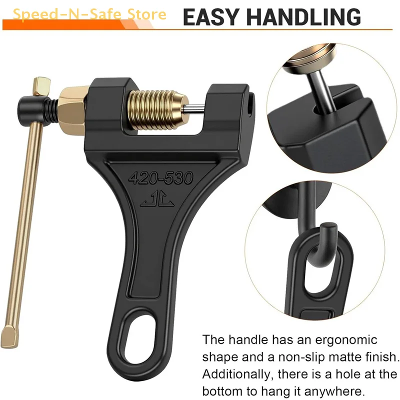 Universal Chain Breaker Tool For All-Terrain Vehicles – Durable Steel Design For 420-530 Chains, Easy DIY Motorcycle Repair view 5