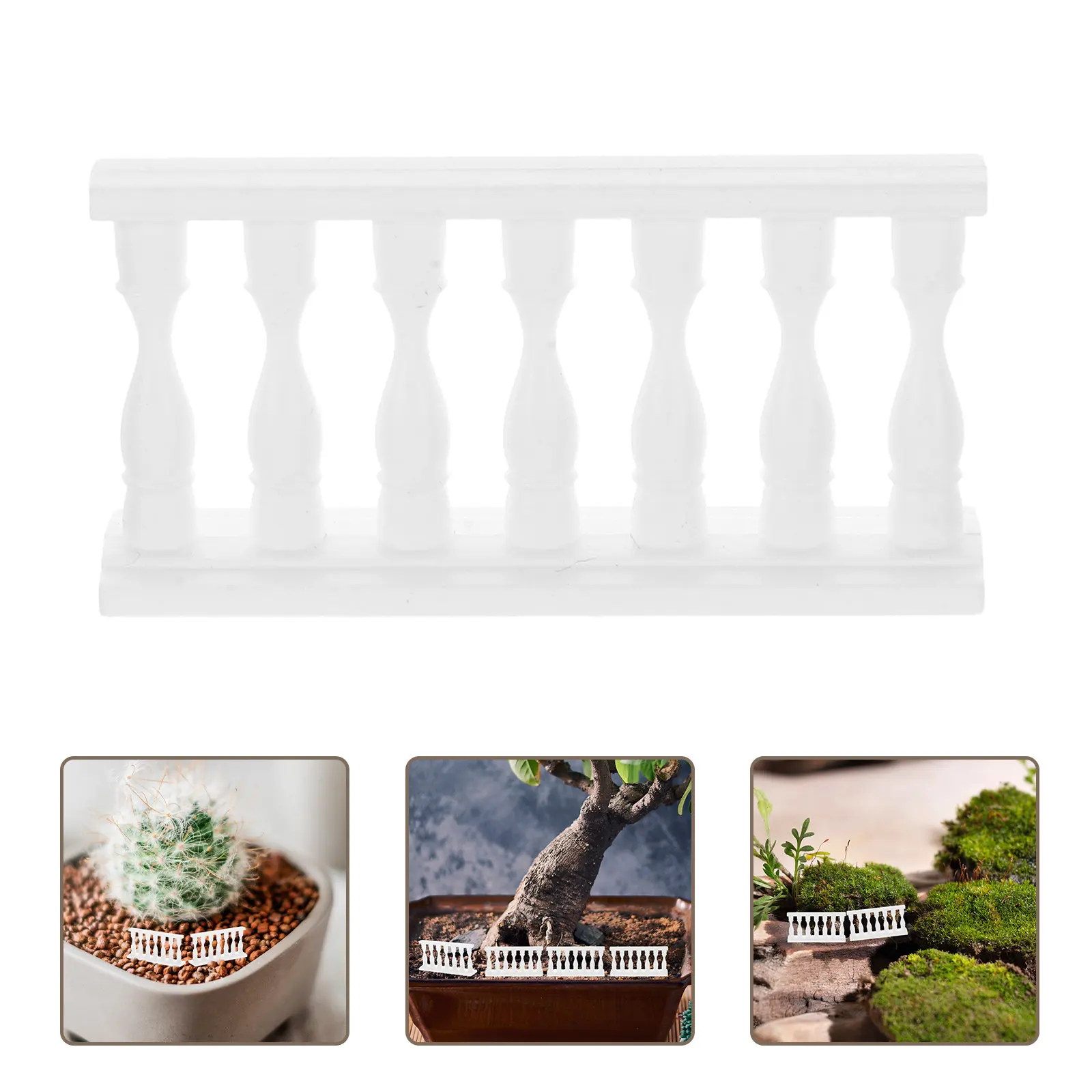 

10Pcs Miniature Fence for Sand Table Models Micro Landscape Gardening DIY Craft Projects Dollhouse Village Scene Layout Decor