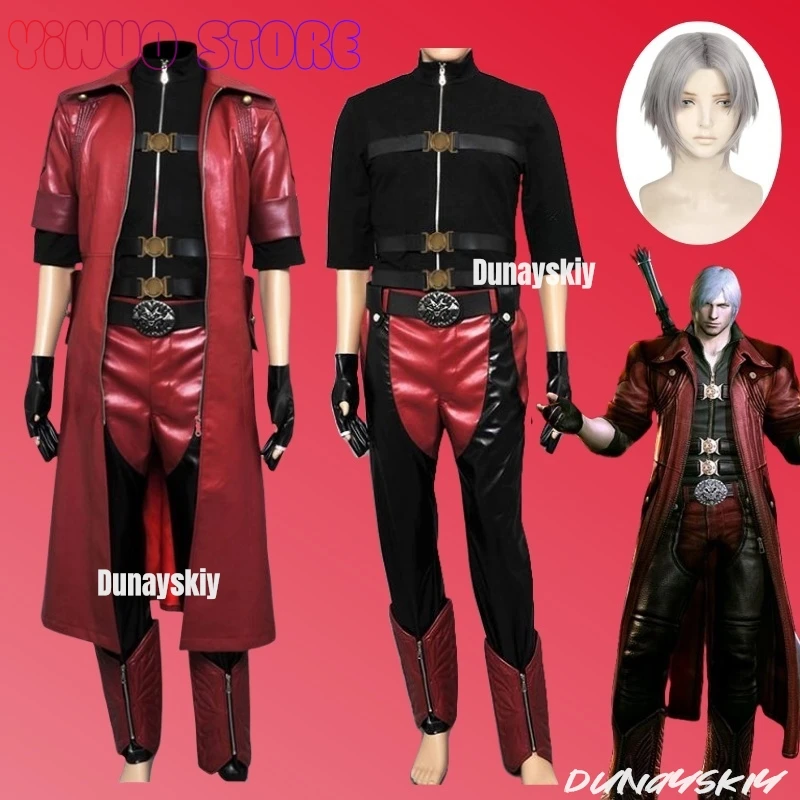 DMC Dante Show Men's Clothing Everyday Leather Clothing Cosplay Cos Game Anime Party Uniform Hallowen Play Character Costume