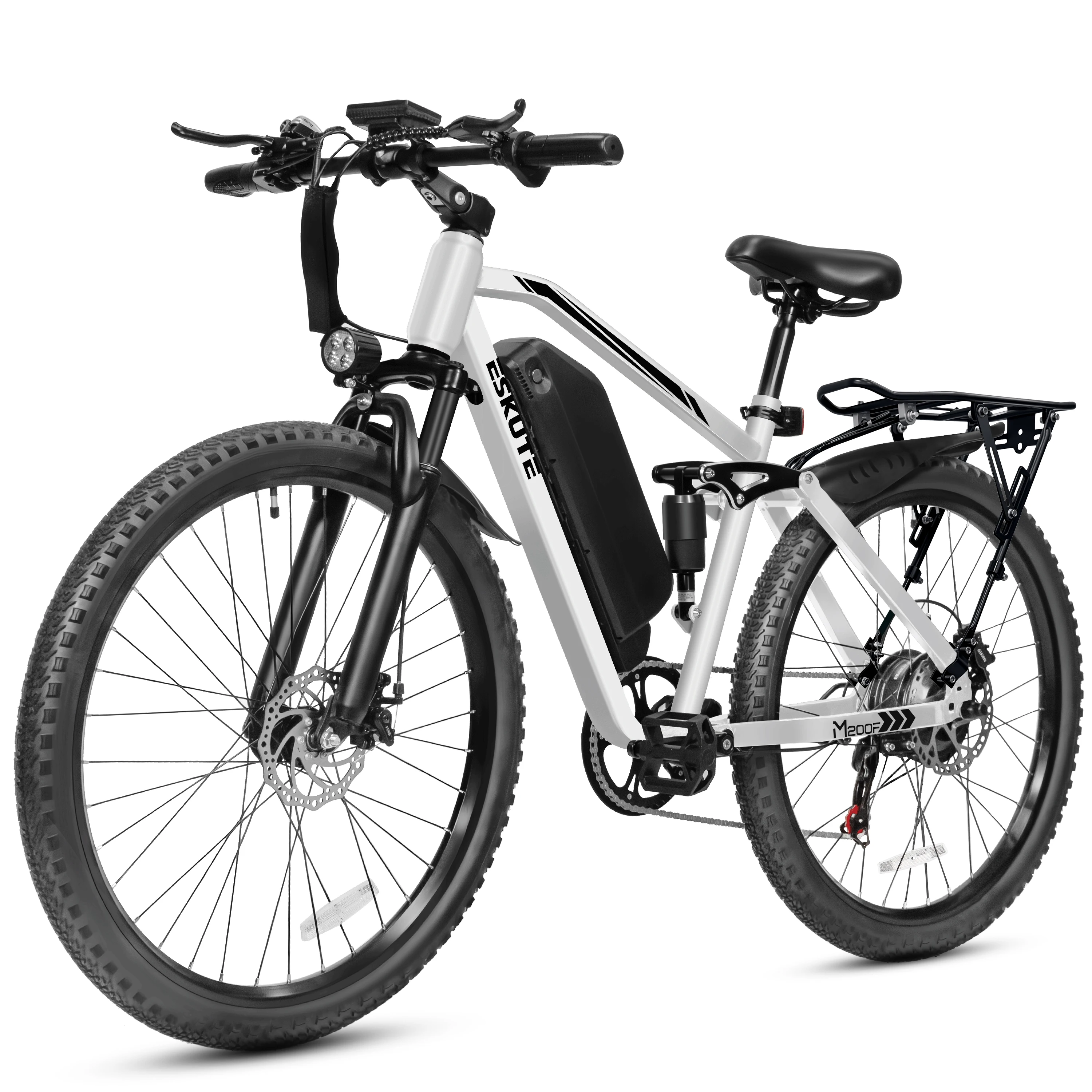 ESKUTE M200F Electric Bike for Adults – 27.5 inch Tire Mountain E-Bike,  Brushless Motor, 48V 20.8Ah Removable Battery, Up to 80 Miles, Step Over Commuter E-MTB, Full Suspensions image 2