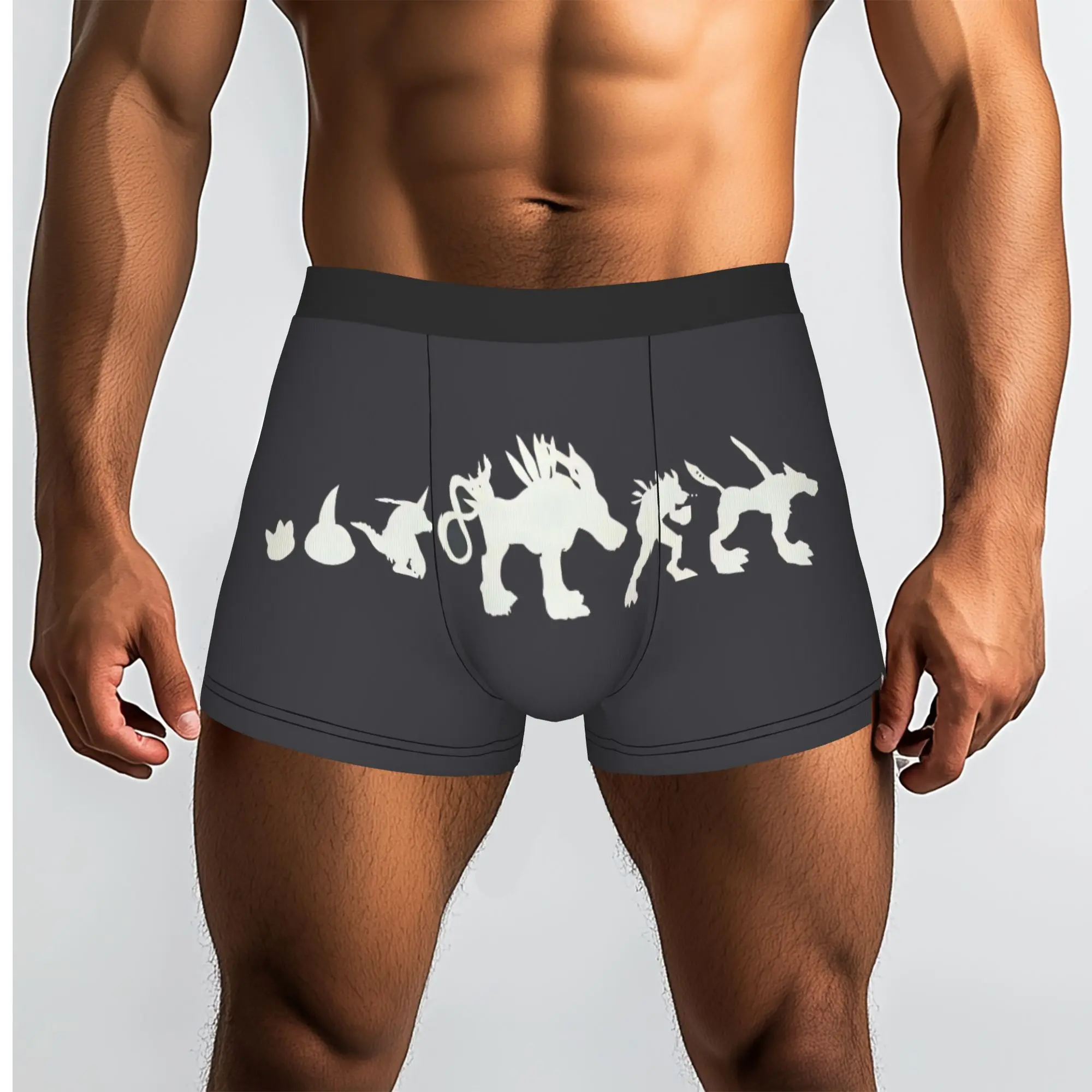 Gabumon Evolution Shadow BANDAI Digimon, sous-vêtements respirants, sous-vêtements pour hommes, short imprimé, caleçon boxer
