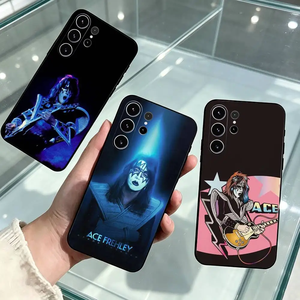 KISS Ace Frehley  Spaceman  Phone Case For Samsung S26,S25,S24,S23,S22,S21,S30,Ultra,Plus,Fe,Soft Silicone Black Cover