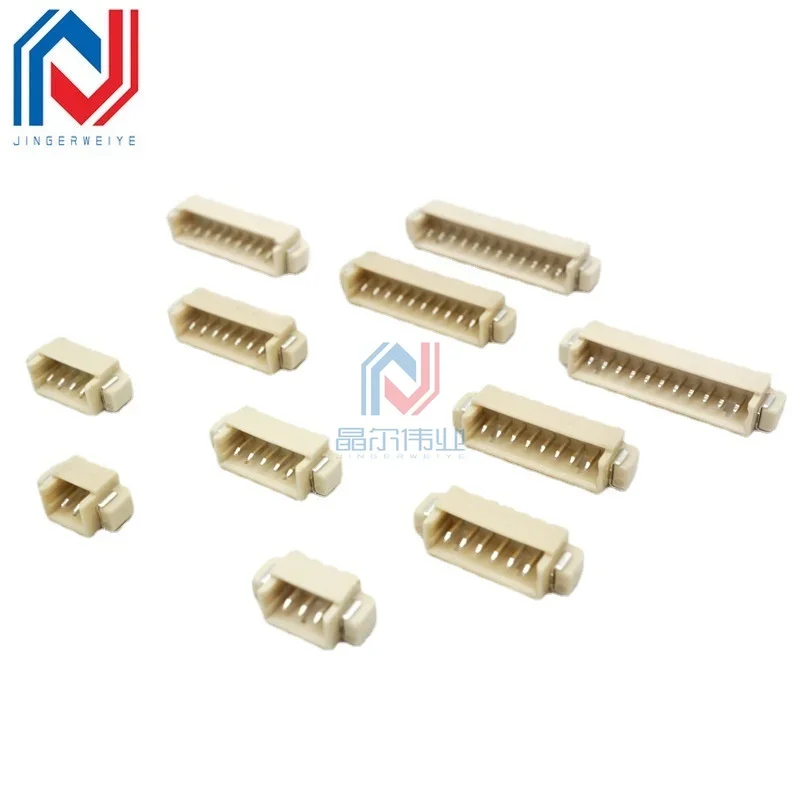 20Pcs/lot Jst 1.25mm Horizontal Patch Socket 2P/3P/4P/5P/6P/7p-12p Environmental Protection High Temperature Resistant Connector