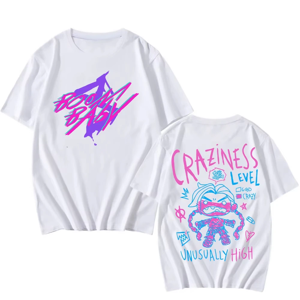 غامض Jinx تي شيرت الكرتون طباعة الكلاسيكية لعبة Harajuku Kawaii تي شيرت قصير الأكمام الجولة الرقبة لطيف التي شيرت سوداديراس لينة