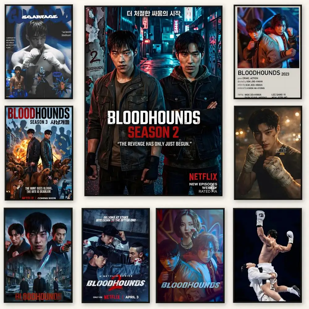 Action series Bloodhounds Poster Peel And Stick Indoor Bedroom Wall Decor Aesthetic Gift