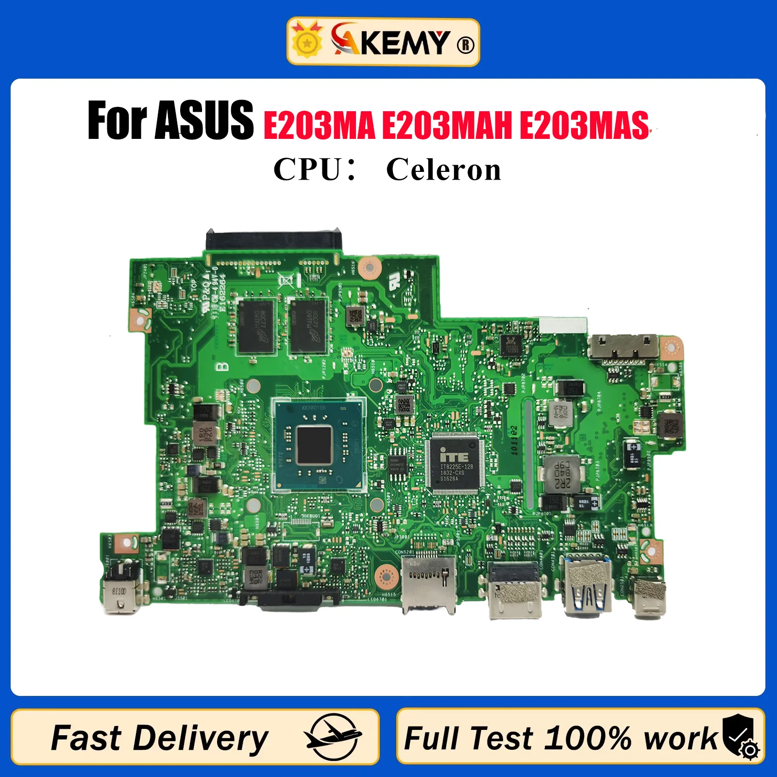 

E203MA Материнская плата для ноутбука ASUS EeeBook E203M L203MAH L203MA E203MA E203MAH E203MAS Материнская плата с процессором Celeron 100% тестирование ОК
