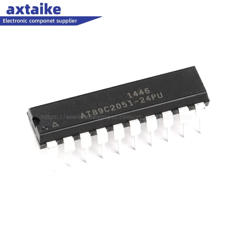 10PCS AT89C2051-24PU AT89C2051 -24PC -24PI DIP-20 8-bit Microcontrollers MCU 2kB Flash 128B RAM 24MHz 2.7V-6.0V DIP IC