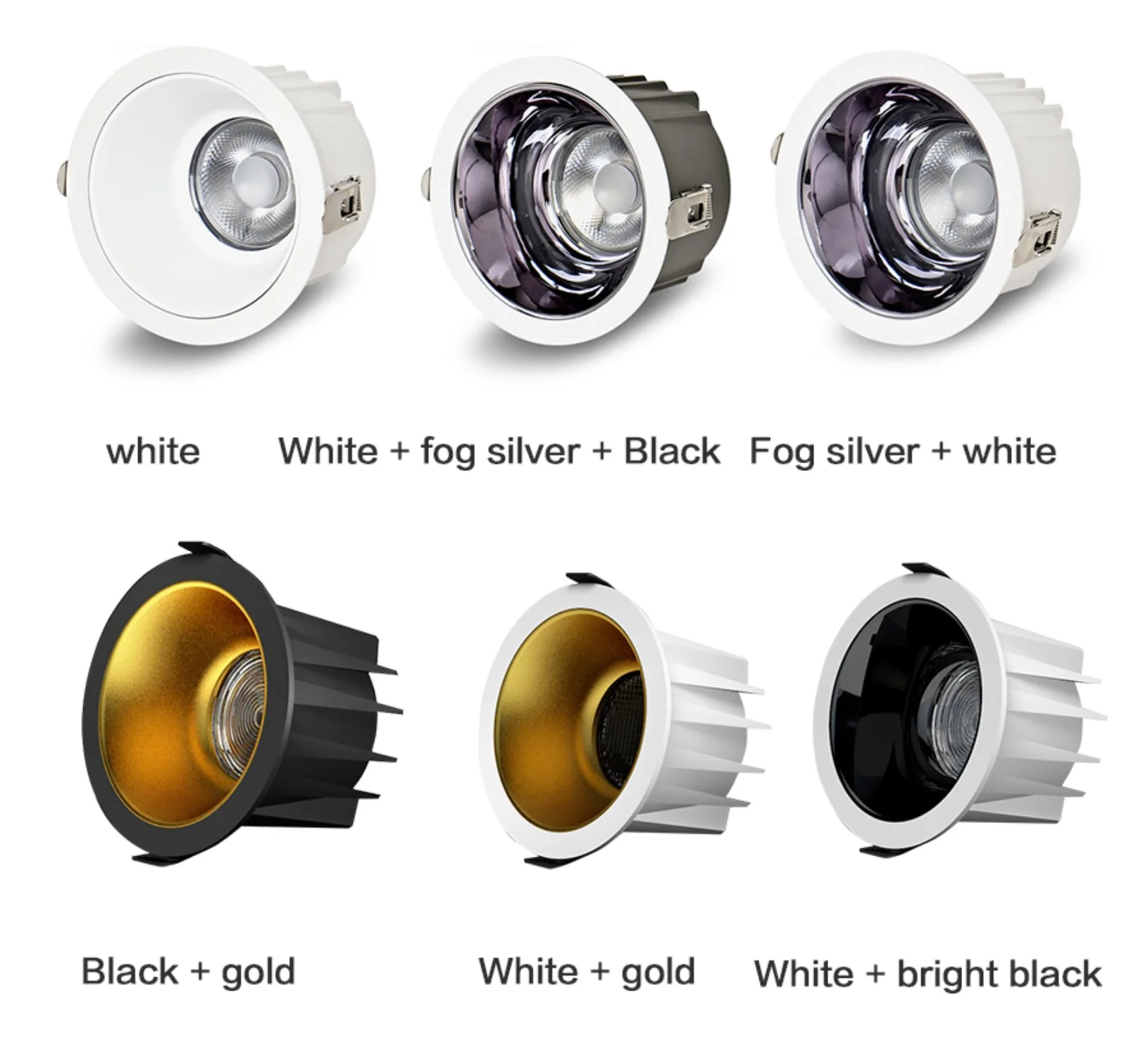 

JOYINLED 15W 4000K White LED Recessed Downlight Waterproof Anti Glare Fixture Corridor Entertainment Venues Hotel Room Lighting