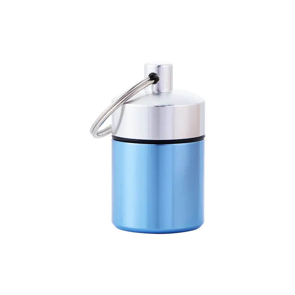 

Portable Outdoor Waterproof Camping Travel Keychain Container Metal Pocket Pill Case Storage Case Pill Box Case