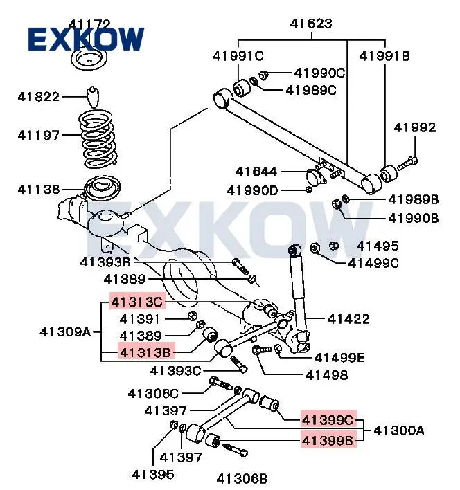 

2PCS Rear Suspension UPR/LWR Bushing for Mitsubishi Pajero Montero IO TR4 Pinin H65 H66 H76 MR223792 MR418807 MR353951 MR223791