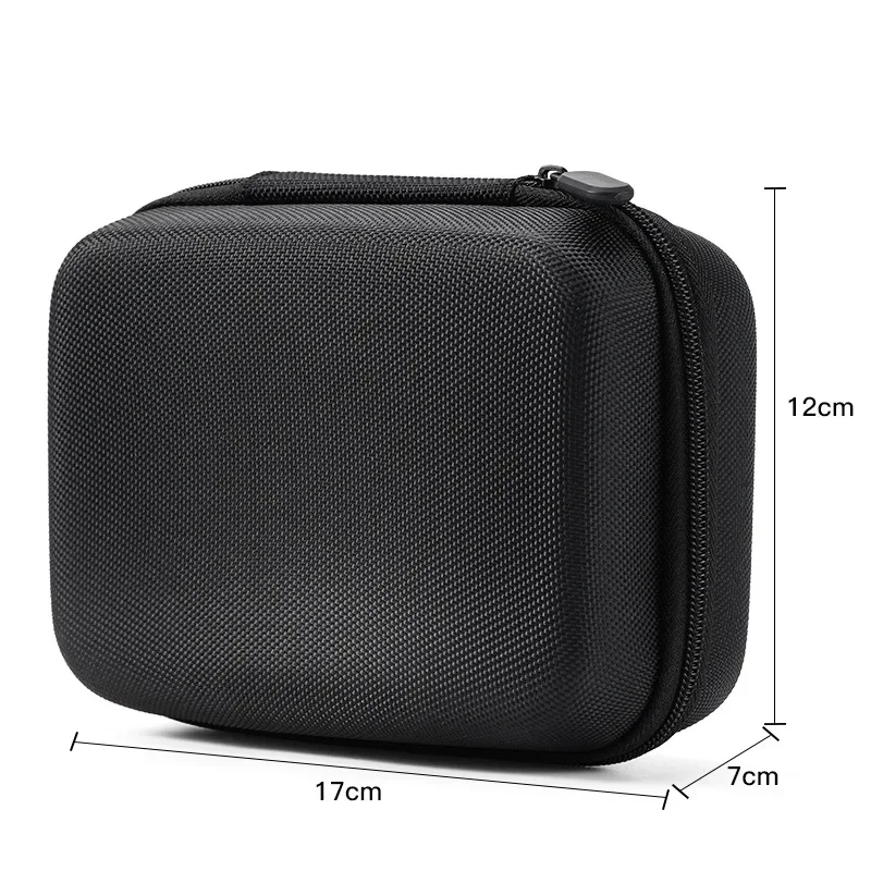 Headphone Carrying Case Shockproof Headset Pouch Capacity Handheld Earphone Container Company Travel Supplies Black