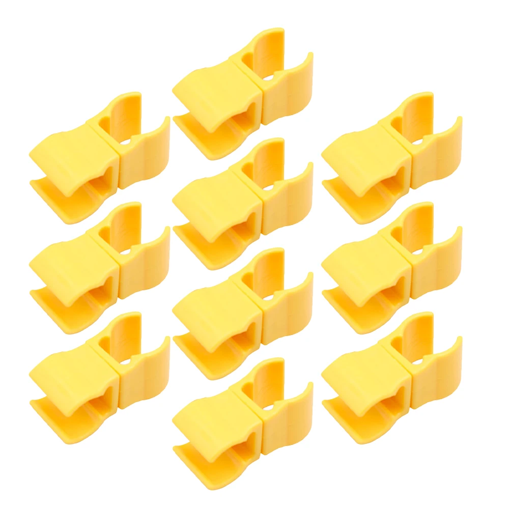 

10Pcs Football Training Flag Pole Clip Buckle Swivel Clips Head Tube Fixed Clamp Plastic Portable Connector Clip for Practice