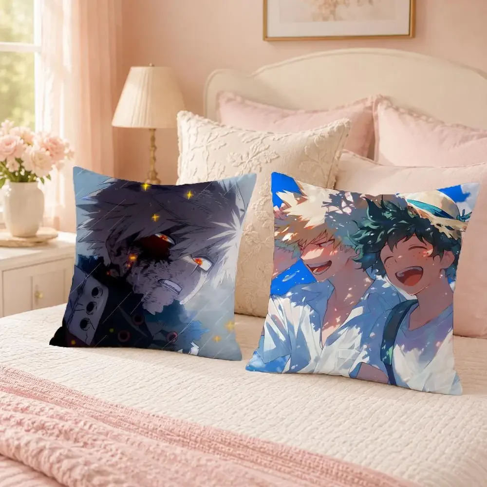 Trending Anime My Hero Academia Cushion Cover Custom Plush Pillow Cover Soft Cloud Comfort for Sofa Bed Couch