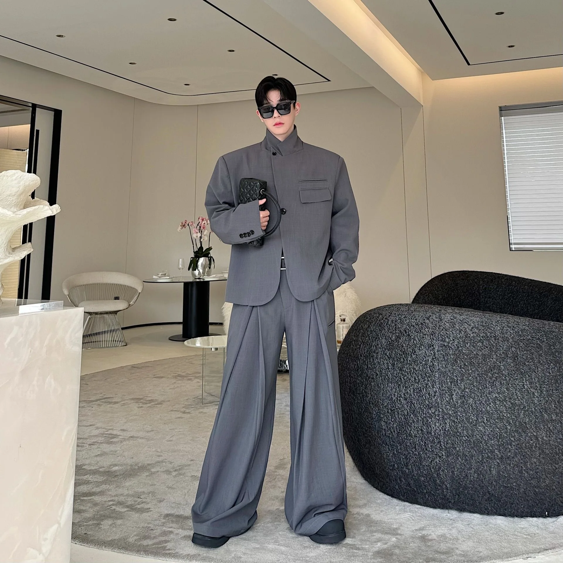 

Men Luxury Design Blazer Pants Suits Male Festival Party Dinner Banquets Sets Handsome Senior Business Office Sexi Trendy Suits