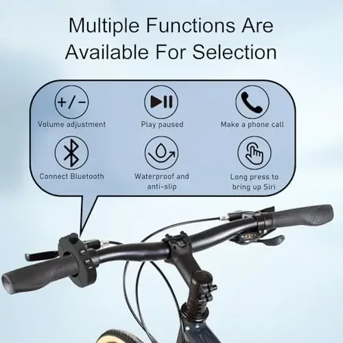KEBIDUMEI Motorcycle Handlebar Media Controller Steering Wheels Switch Wireless Bluetooth Remote Controller Media Button