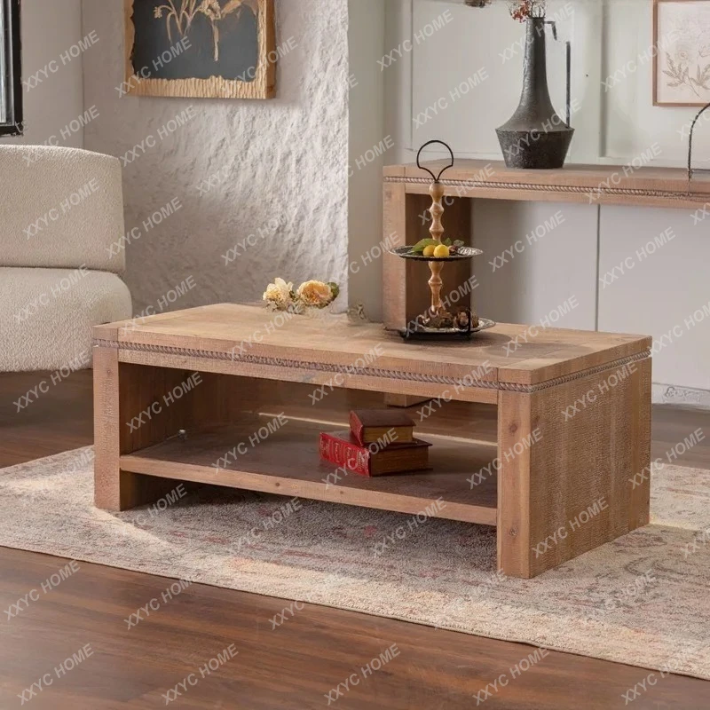 

Wabi Sand wind solid wood living room coffee table coffee table small apartment household entrance table B & B, leisure