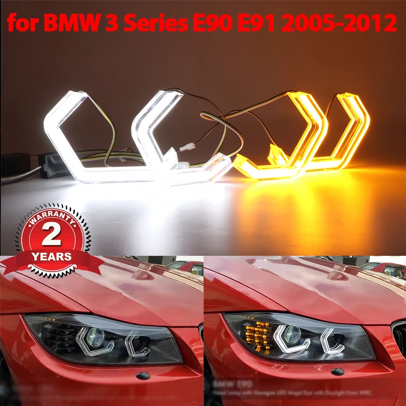 

M4 style LED Angel Eyes Kit Ring Headlight Lamp For BMW 3 series E90 E91 2004-2011 Bright Refit Day Light turn signal light