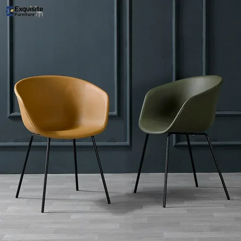 كراسي طعام فردية للمطبخ الاسكندنافي لغرفة المعيشة والمكتب كراسي طعام فاخرة واحدة أثاث منزلي متنقل