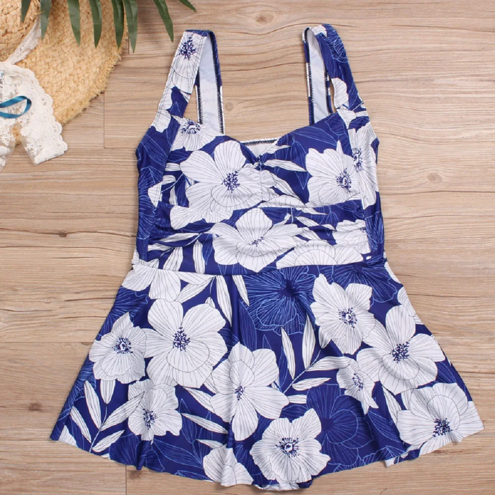 2023 New Print Plus Size Swimwear Women One Piece Swimsuit Female Large Size Bathing Suit Skirt Beach Wear Swimming Suit Bathers