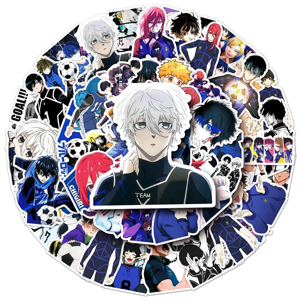 10/30/50PCS BLUE LOCK Anime Cartoon Stickers Decal Laptop Guitar Motorcycle Phone Luggage Car DIY Graffiti Sticker for Kid Toy