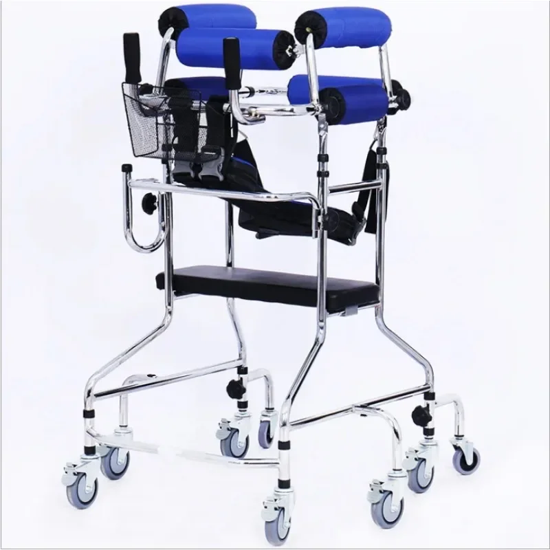 Anti-scalp Standing Frame Elderly Walker Paraplegic Rehabilitation Equipment Adult Walker Training Walking Walker