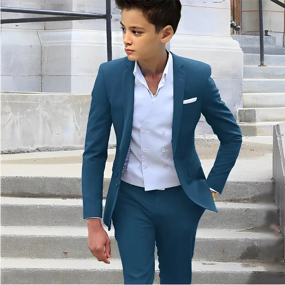 

Нарядные костюмы для мальчиков, 2 предмета, для дня рождения, смокинг, элегантный детский костюм, комплект для гостей на свадьбу, большие размеры 2-20 лет