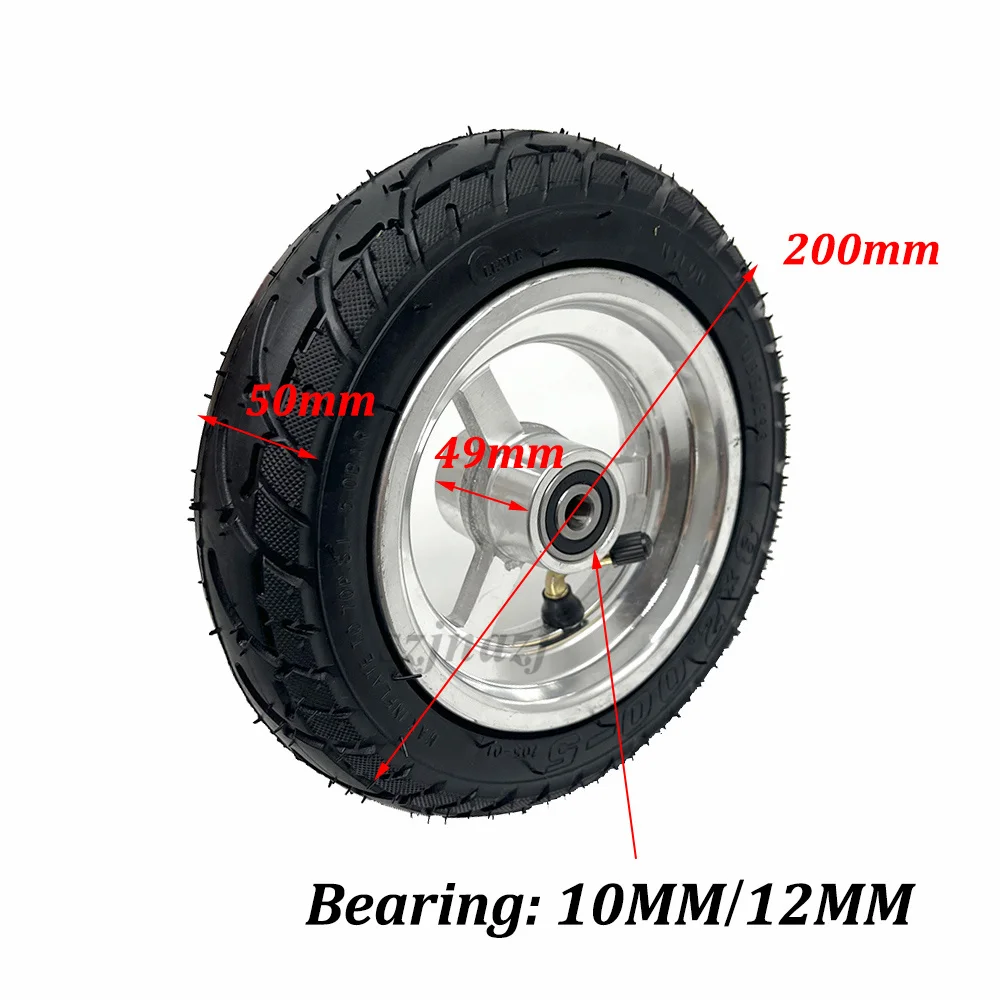 8x2.00-5 Wheel Tubeless Tire with Aluminum Alloy Rim for Kugoo C3 S3 S2 MINI Electric Scooter Pneumatic Wheels Modified Parts