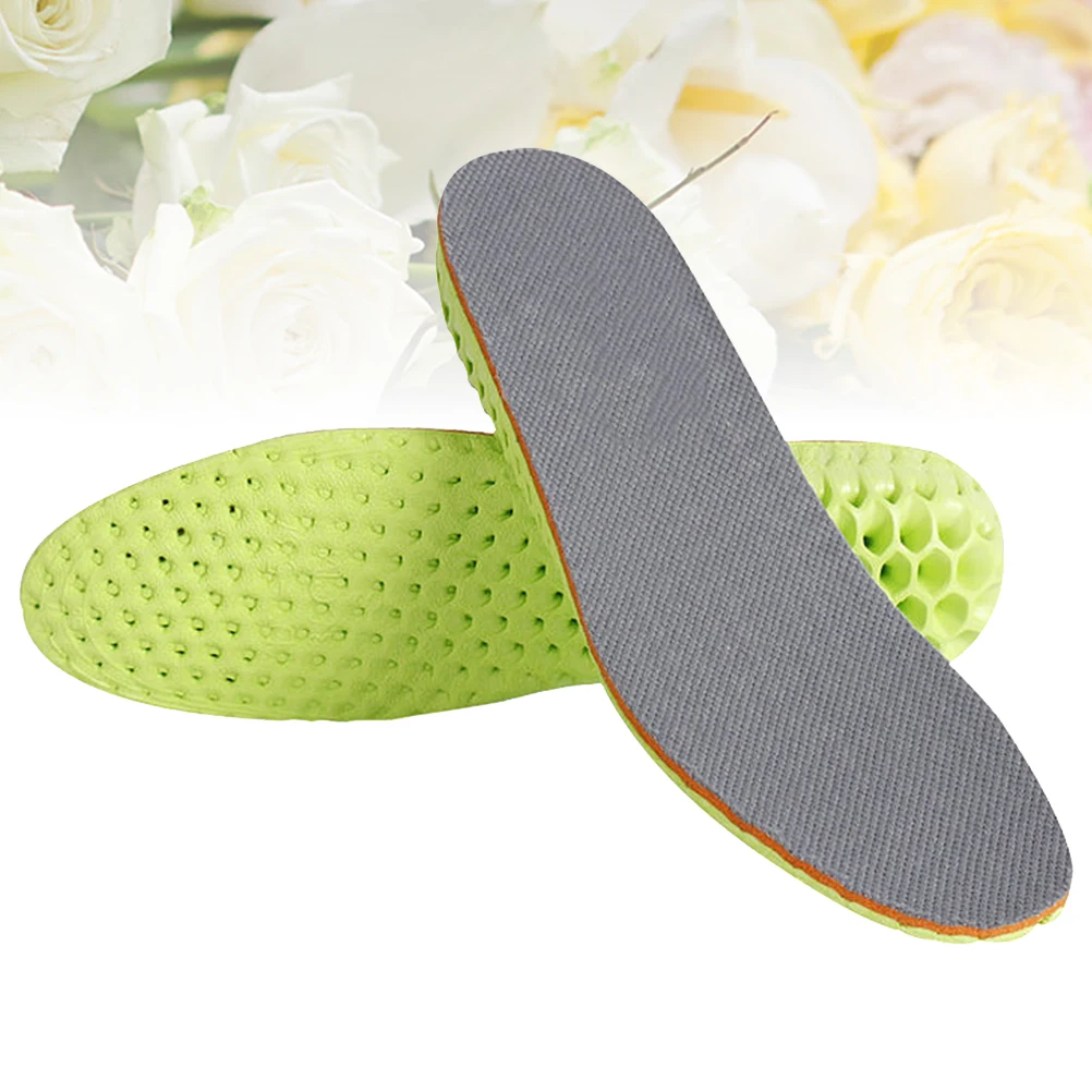 

1Pair Breathable Invisible Insoles 41-43 1.5cm Green Grey Height Increase Non-Slip for Men Women All Shoes Heightening Insole