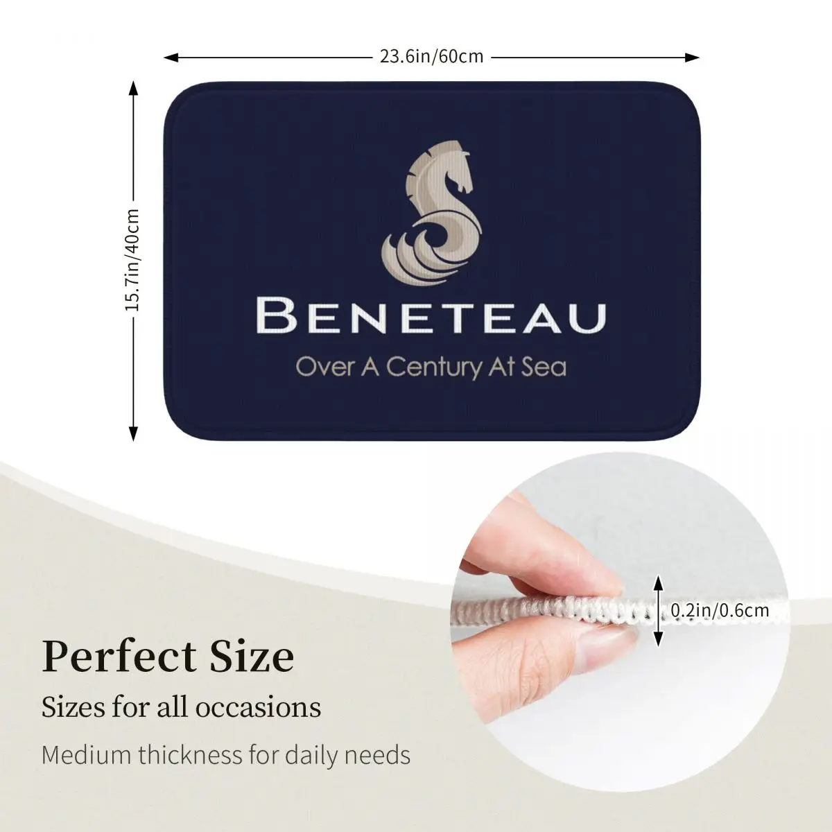Beneteau Sailboat Sailing Yacht Doormat Kitchen Entrance Home Floor Mat Non-slip Carpet Rug for Balcony Footpad Mats