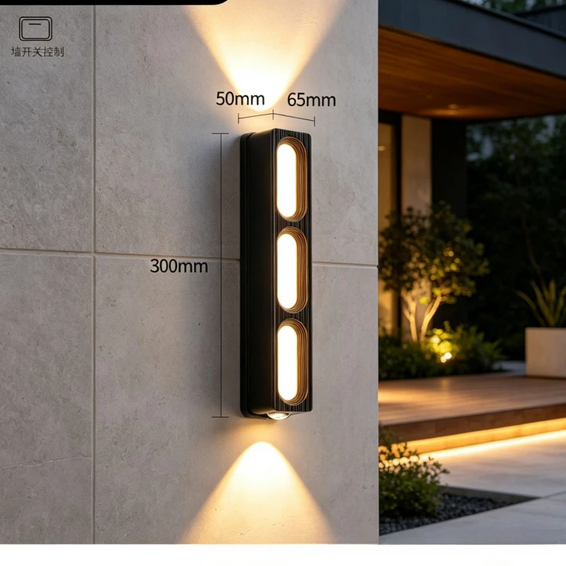 ShinyYing 2-Pack IP65 Outdoor Wall Lamp, 7W 12W Aluminum Waterproof LED Sconce, Up Down Light Patio Yard