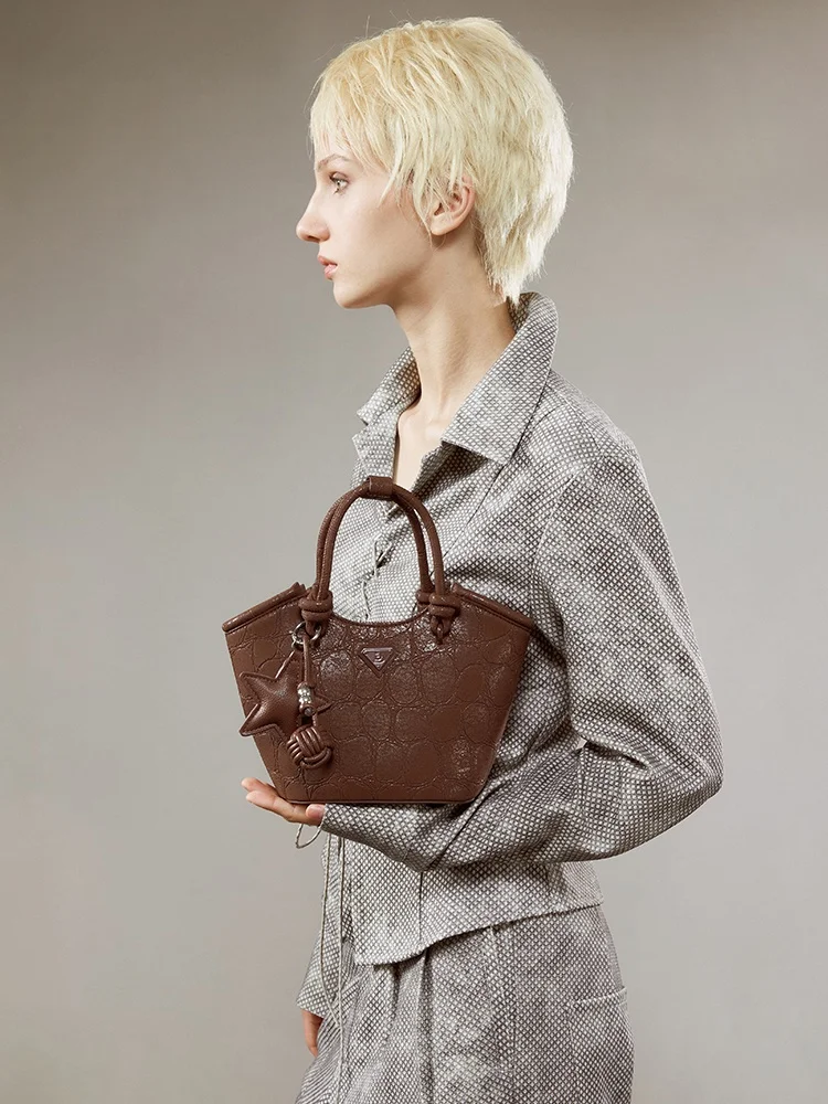 

JACD Original Women's Underarm Bag Brown Bucket Bag Shoulder Crossbody Bag American Retro Style Magnetic Buckle Closure Soft ...