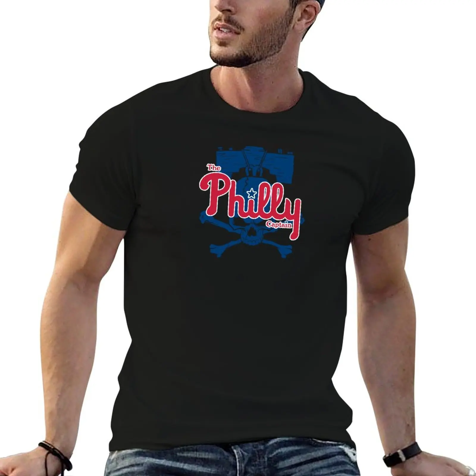 

The Philly Captain (Slugger Logo) T-Shirt man graphic t shirt cotton t shirts man 100% funny t shirts dark humor T-Shirt