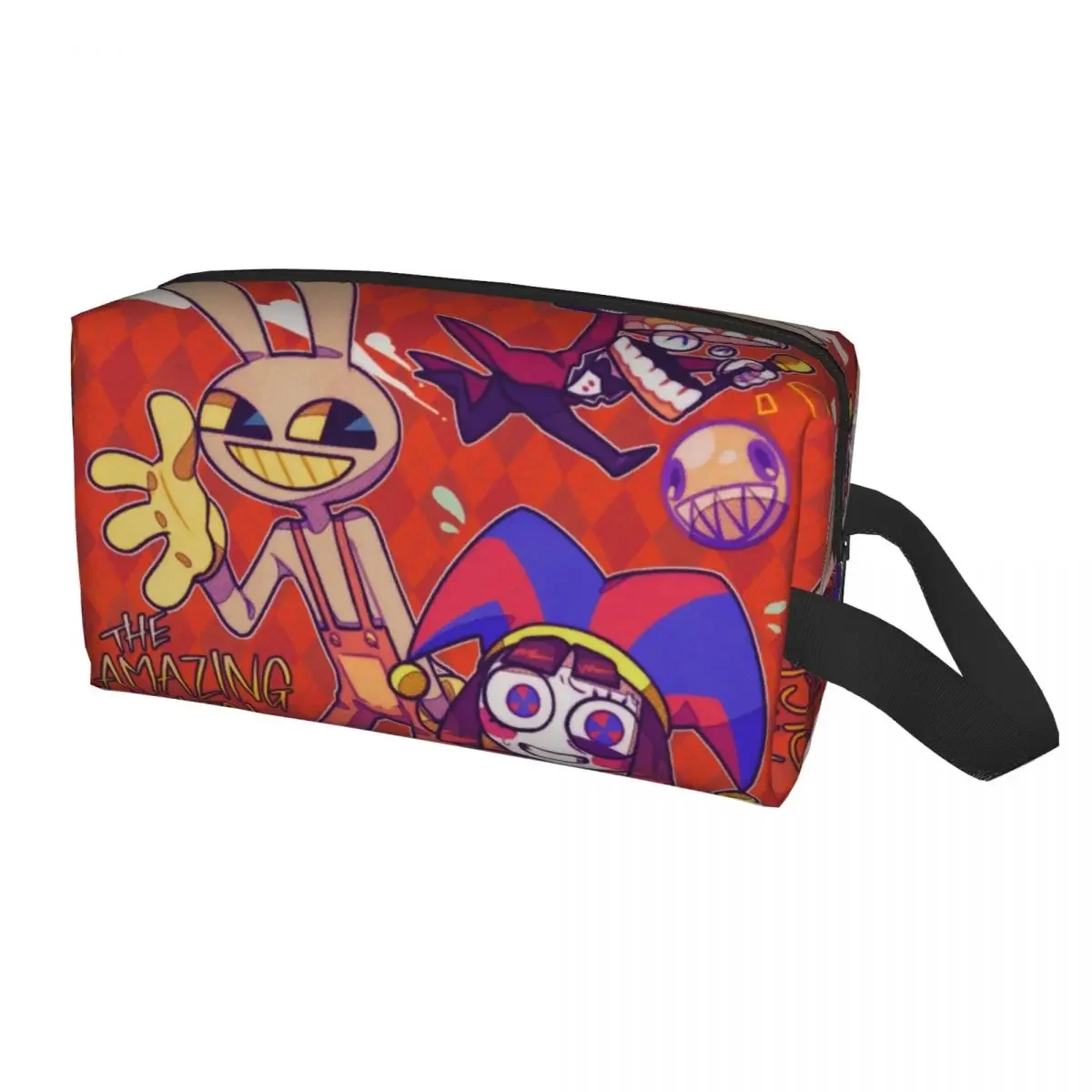 Amazing Circus Cartoon Games Digital Travel Cosmetic Bag Women Pomni Toiletry Makeup Organizer Lady Beauty Storage Dopp Kit