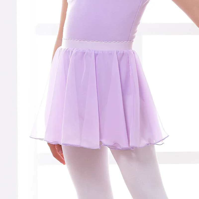 Crianças meninas profissional crianças dança meio fio saia meninas meio chiffon crianças saia de balé curto avental roupas de dança