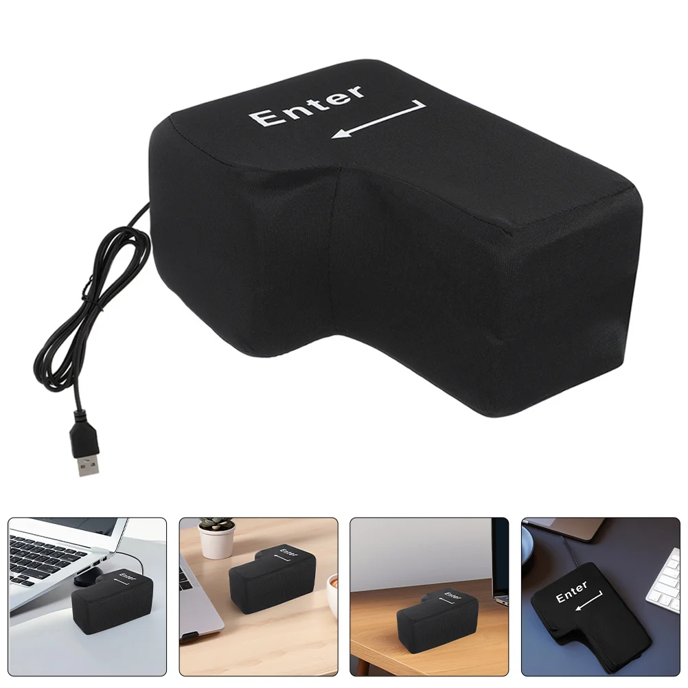 

2pcs Usb Giant Enter Key Pillow Super Sized Anti-Stress Cushion For Office Nap Decompression Fun Button
