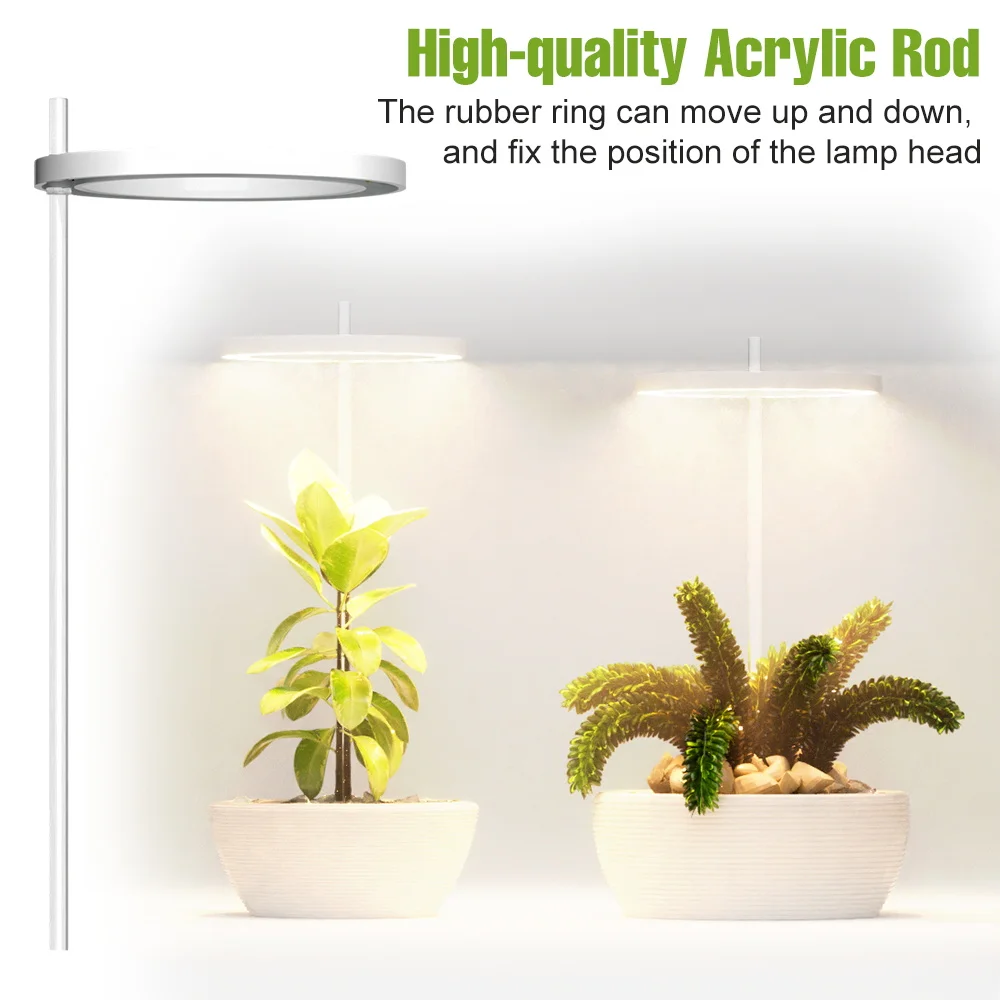 LED تنمو ضوء الطيف الكامل مصباح النباتات الداخلية بوعاء زهرة النباتات النضرة ملء الإضاءة عكس الضوء مع توقيت 24 ساعة USB DC5 #4