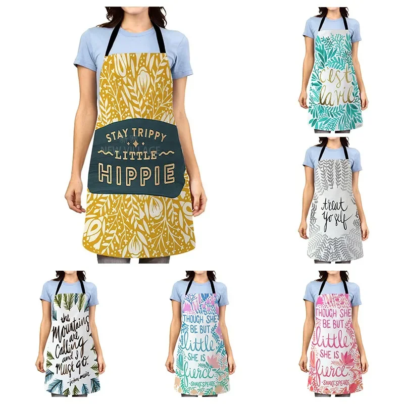 Cute Cartoon Cat Print Kitchen Apron Waterproof Apron Cotton Linen Wasy to Clean Home Tools 12 Styles to Choose From