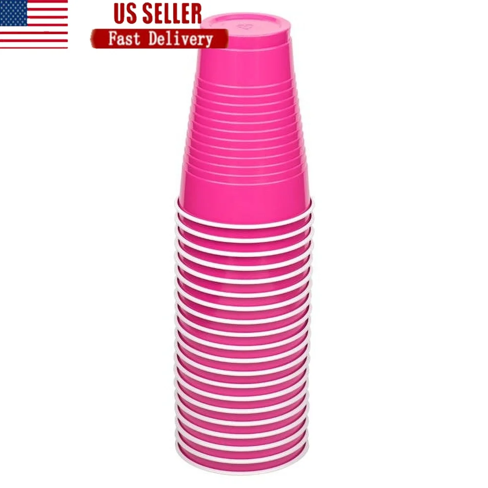 

Сверхмощные пластиковые стаканчики, 12 унций, 20 штук, идеальные вечеринки, мероприятия, собрания, безопасные дети, легко чистится