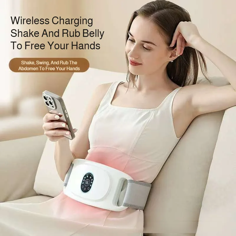 

Домашний вибромассажер для талии с подогревом, пояс для сжигания жира, вибрационный массажер