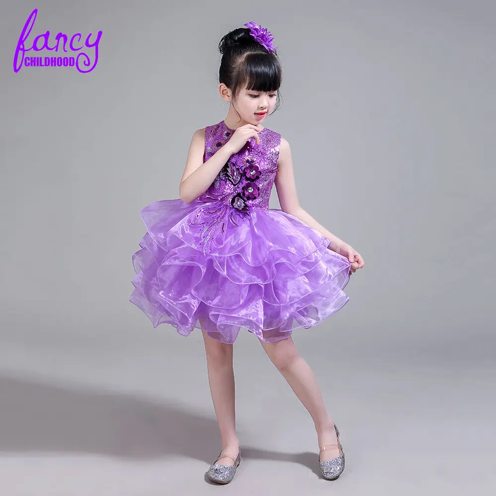 Chinese Store Layers Prom Dresses Toddler Glitz Pageant Gowns Children Dancewear Clothing Kids Party Dresses for Girls