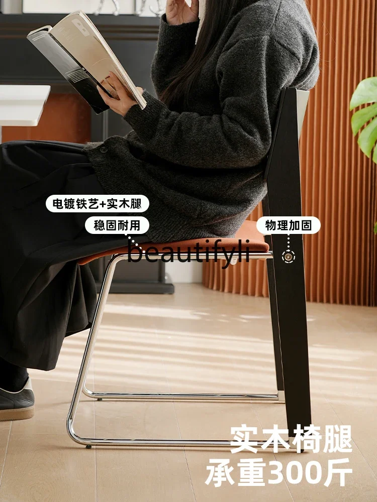 ZzMaigu كرسي طعام منزلي مصمم من العصور الوسطى كرسي تفاوض فردي للمقهى كرسي مكياج فاخر خفيف #3