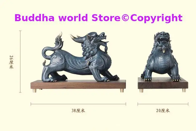 2025 TOP art Collection high grade Home company living room bring wealth LUCK Royal Dragon PIXIU FENG SHUI brass art statue