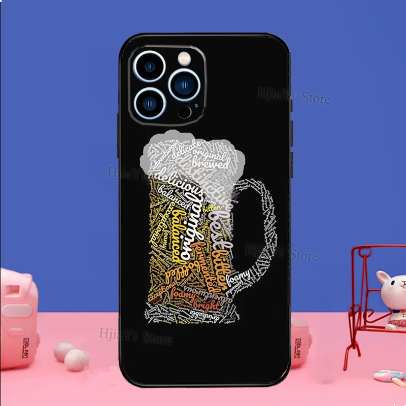 Beer Mug Beer Bubbles Phone Case For iPhone 16 15 12 13 Mini 11 14 Pro XS Max Plus X XR Silicone Cover