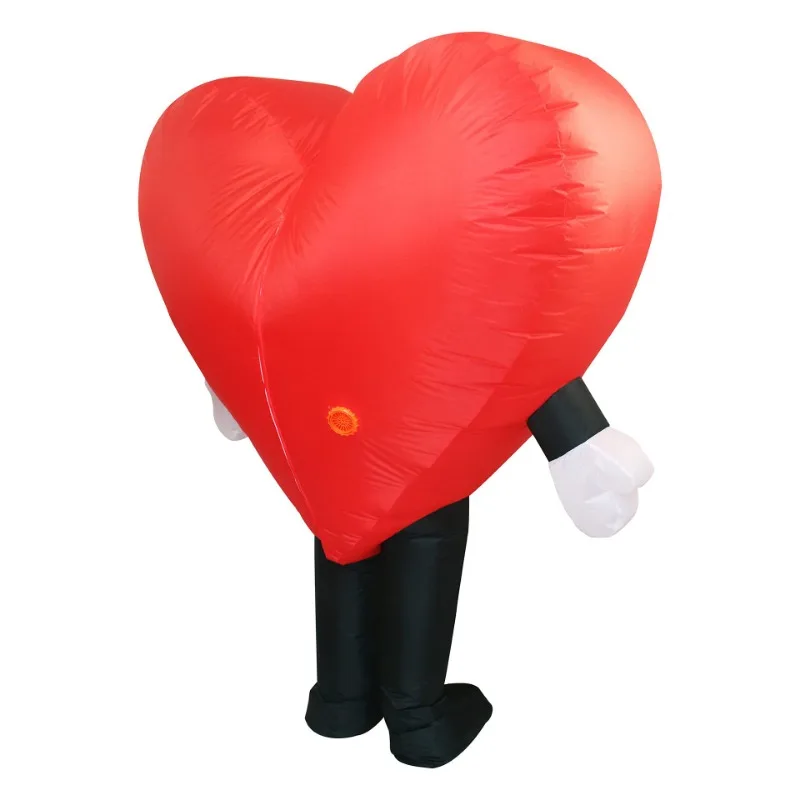 Valentine's Day Red Love Heart Props Performance Inflatable Love Costume Atmosphere Stage Performance Prop Birthday Wedding Gift