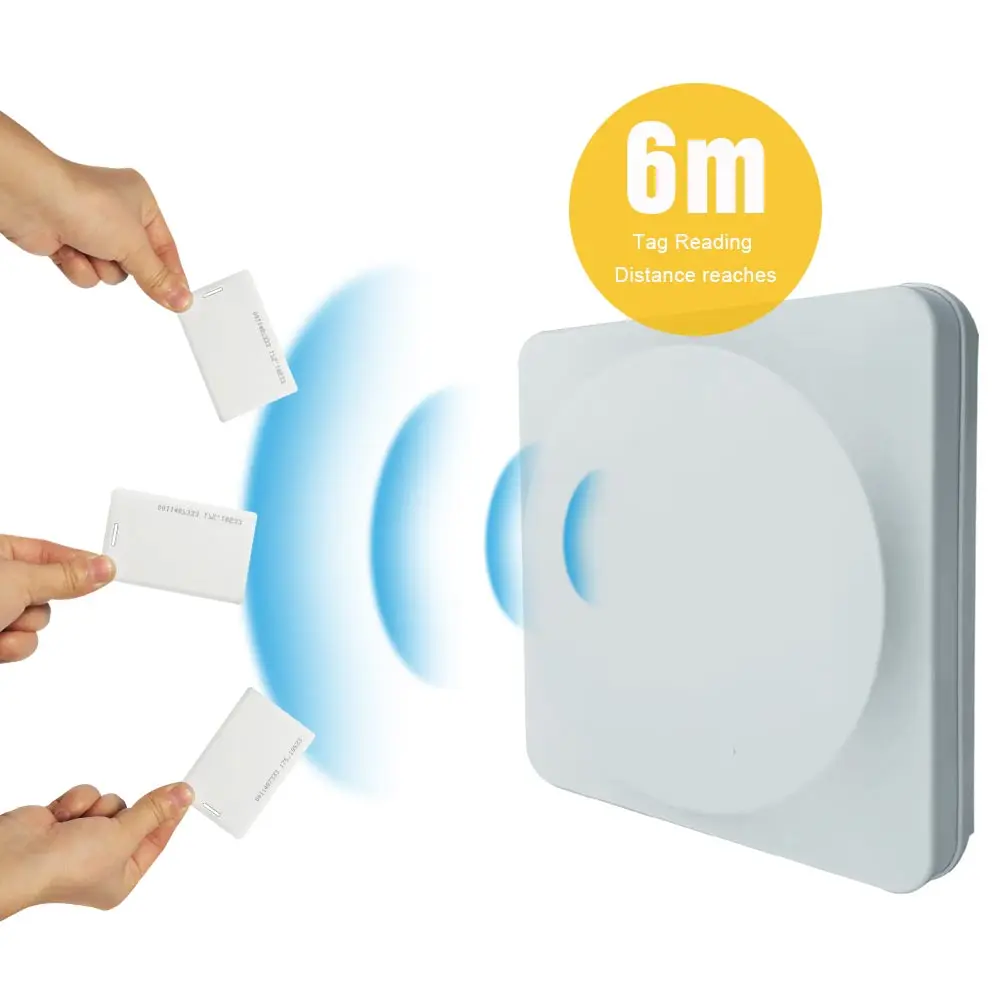 Android SDK API Wiegand RS485 Waterproof ABS RFID Reader 6 Meters Long Range UHF for Outdoor 860-960MHz Frequency